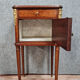 Louis XVI ceremonial bedside table in marquetry around 1880