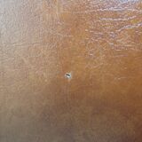 Brown skai bridge armchair