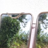 Vintage triptych barber mirror