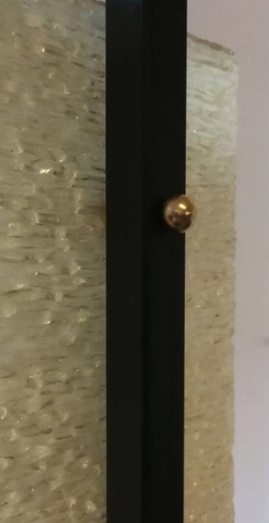 Vintage Arlus totem floor lamp from the 1950s, made of steel and plexiglass.