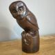 Glazed stoneware owl signed Drillon – Puisaye, 1950s