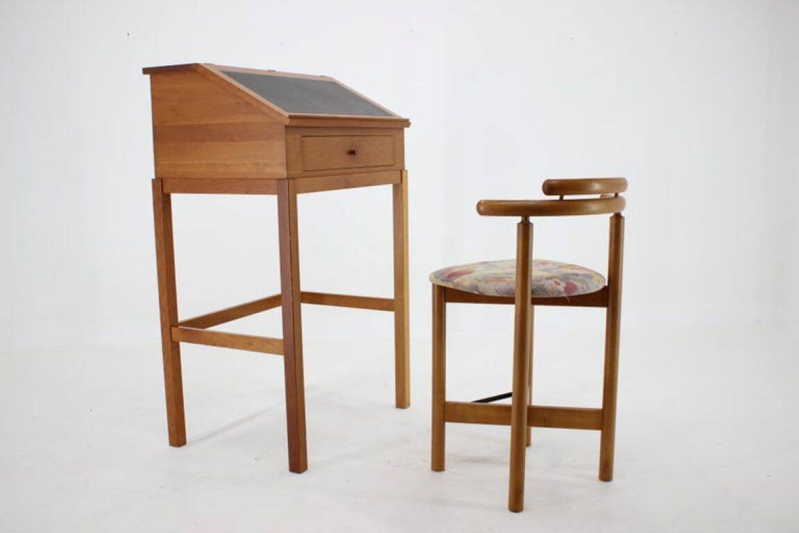 Danish Mahogany Writing Desk and High Chair by Rud Thygesen & Johnny Sørensen