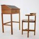 Danish Mahogany Writing Desk and High Chair by Rud Thygesen & Johnny Sørensen