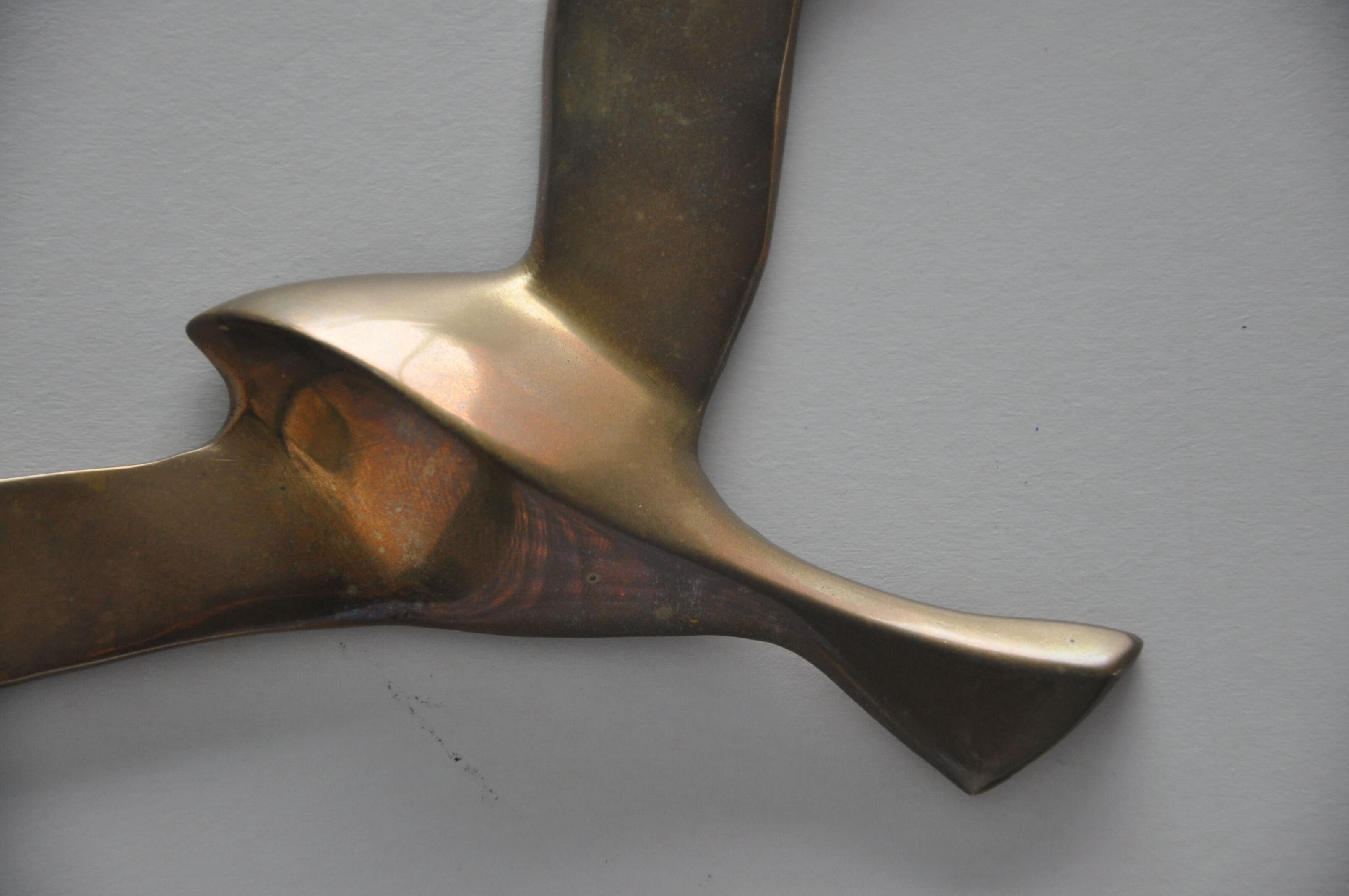 Bird seagull or swallow to hang brass from the 70s