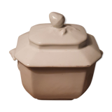 Old white porcelain sugar bowl