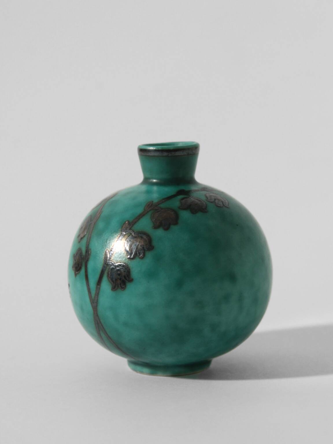 Wilhelm Kåge "Argenta" Lily Of The Valley Miniature Ceramic Vase, 1930s