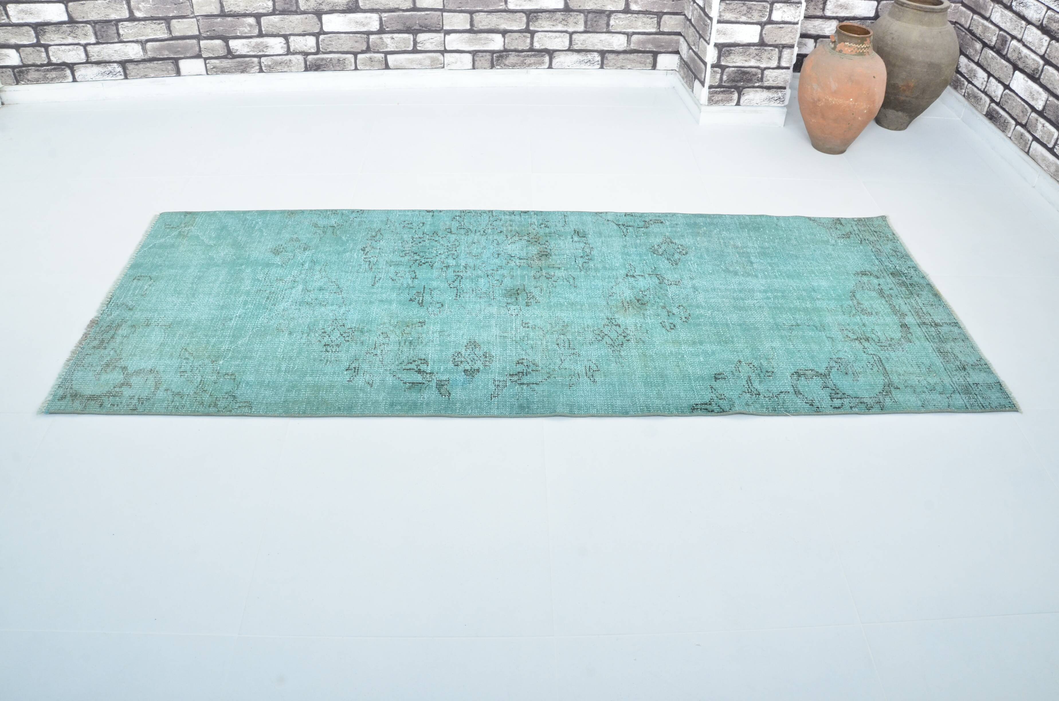 Turqouise Vintage Handknotted Runner sku 3279