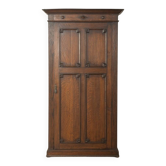 Cabinet en chêne ancien avec panneaux à caissons, vers 1900