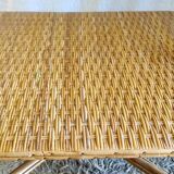 Rattan coffee table, 60s-70s