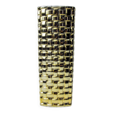 Golden Bamboo effect glass vase by Nachtmann, Germany, 1980