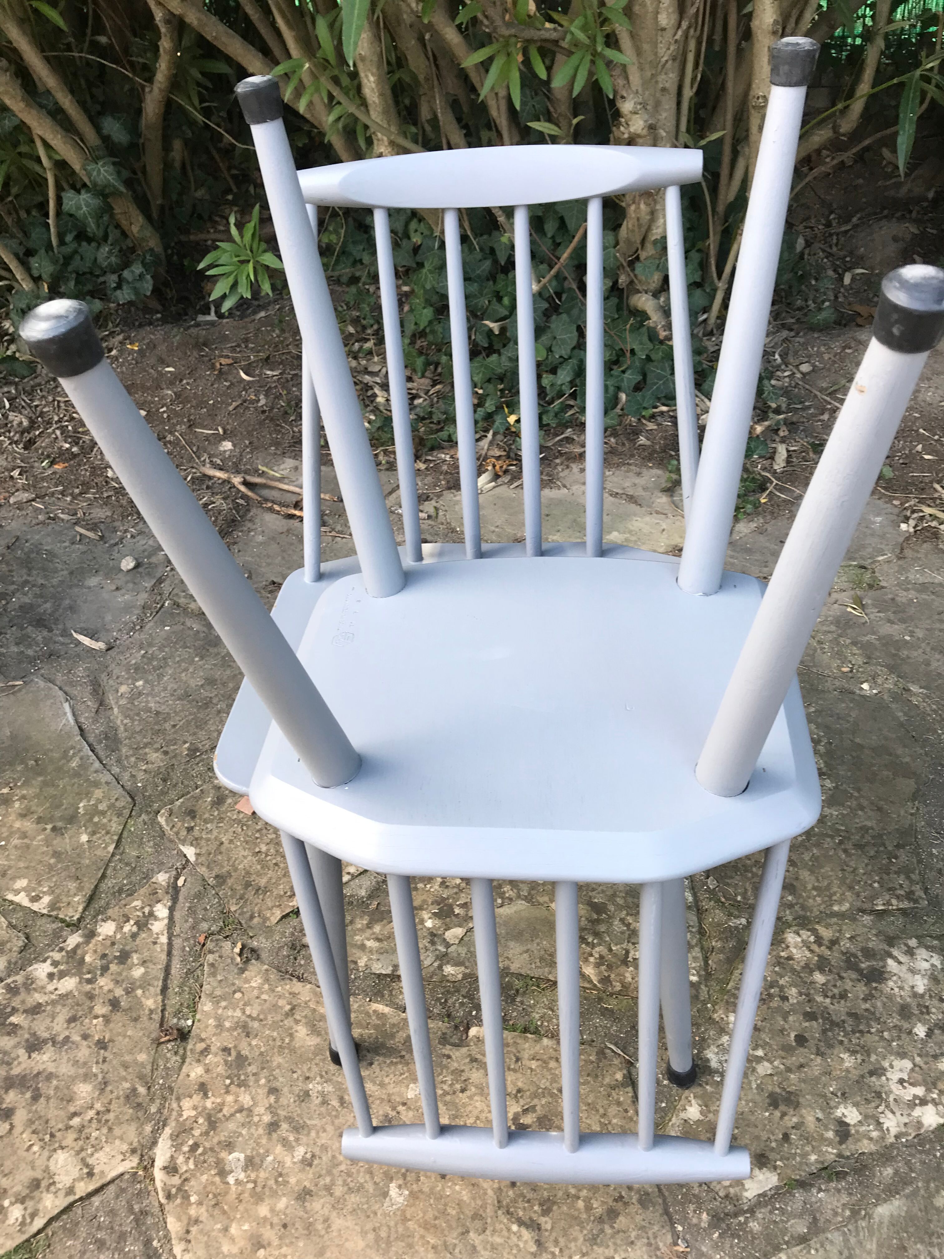 Set of 4 Scandinavian chairs Mobler 70s