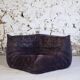 Togo aubergine corner armchair by Michel Ducaroy for Ligne Roset