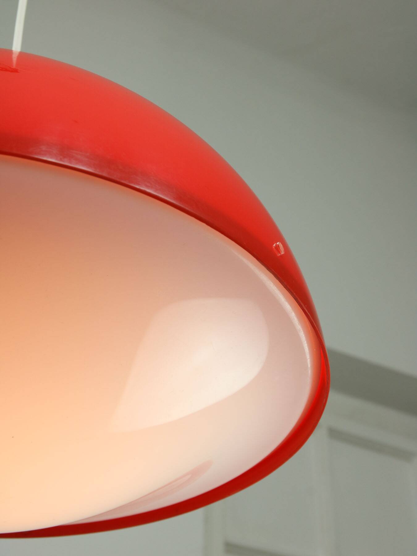 Italian Space Age Pendant in Plexiglass and Chrome, 1970s