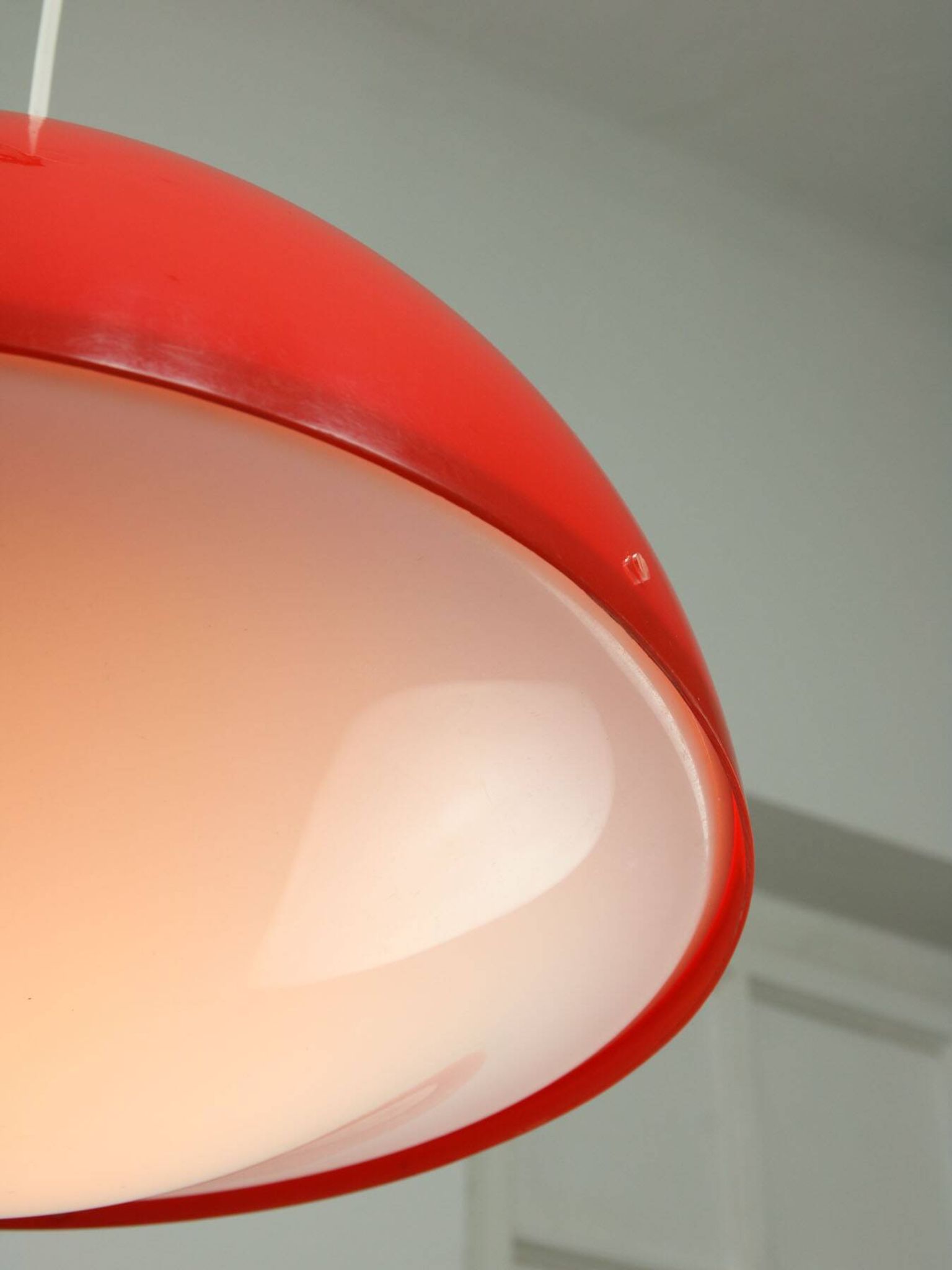 Italian Space Age Pendant in Plexiglass and Chrome, 1970s
