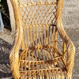 Vintage rattan armchair