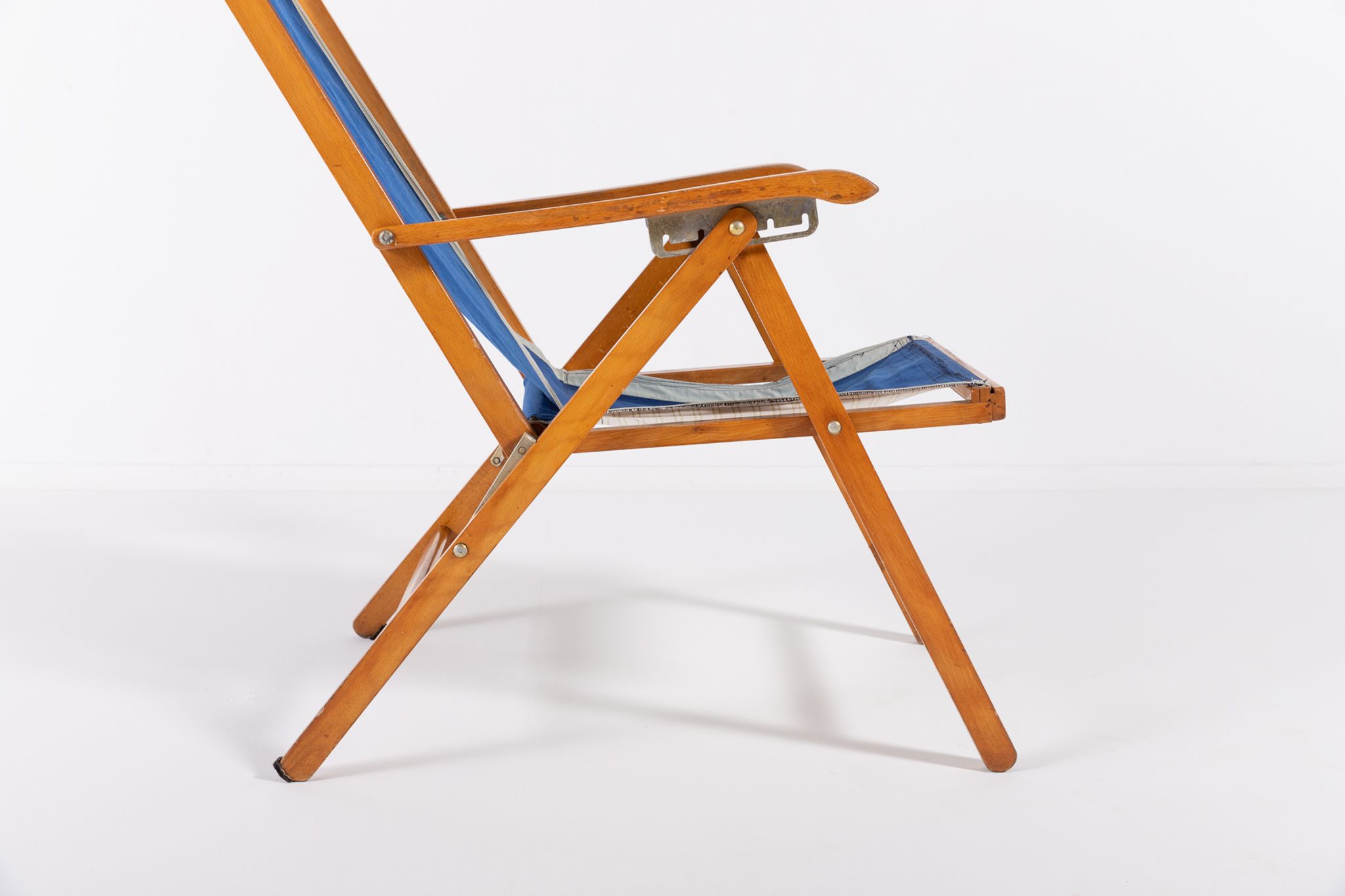 Italian foldable chaise longue by Fratelli Reguitti 1960