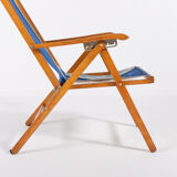 Italian foldable chaise longue by Fratelli Reguitti 1960