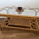 Vintage bamboo and rattan table