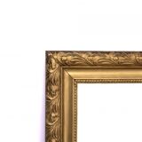 Horizontal mirror with a golden frame, France.