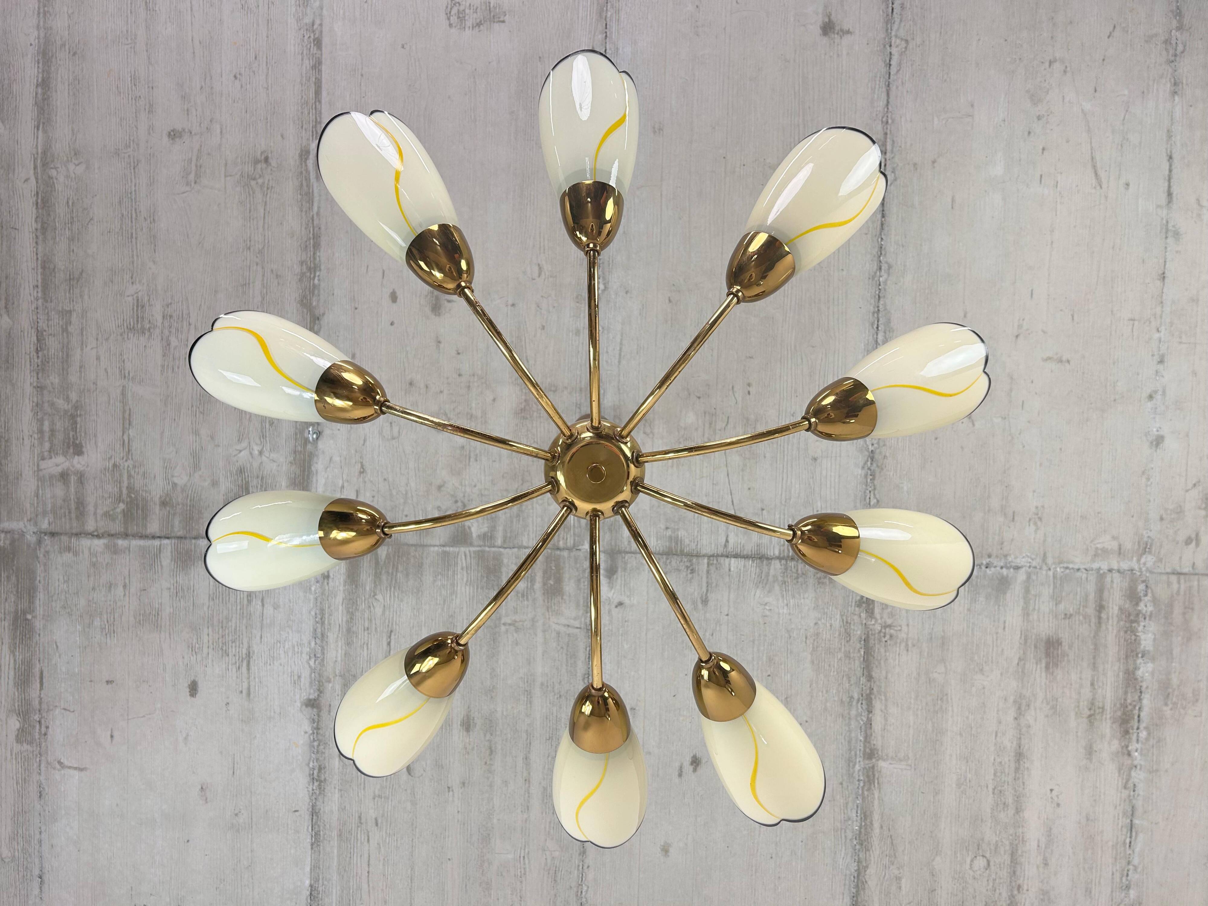 Modern mid-century chandelier by Instala Děčín.