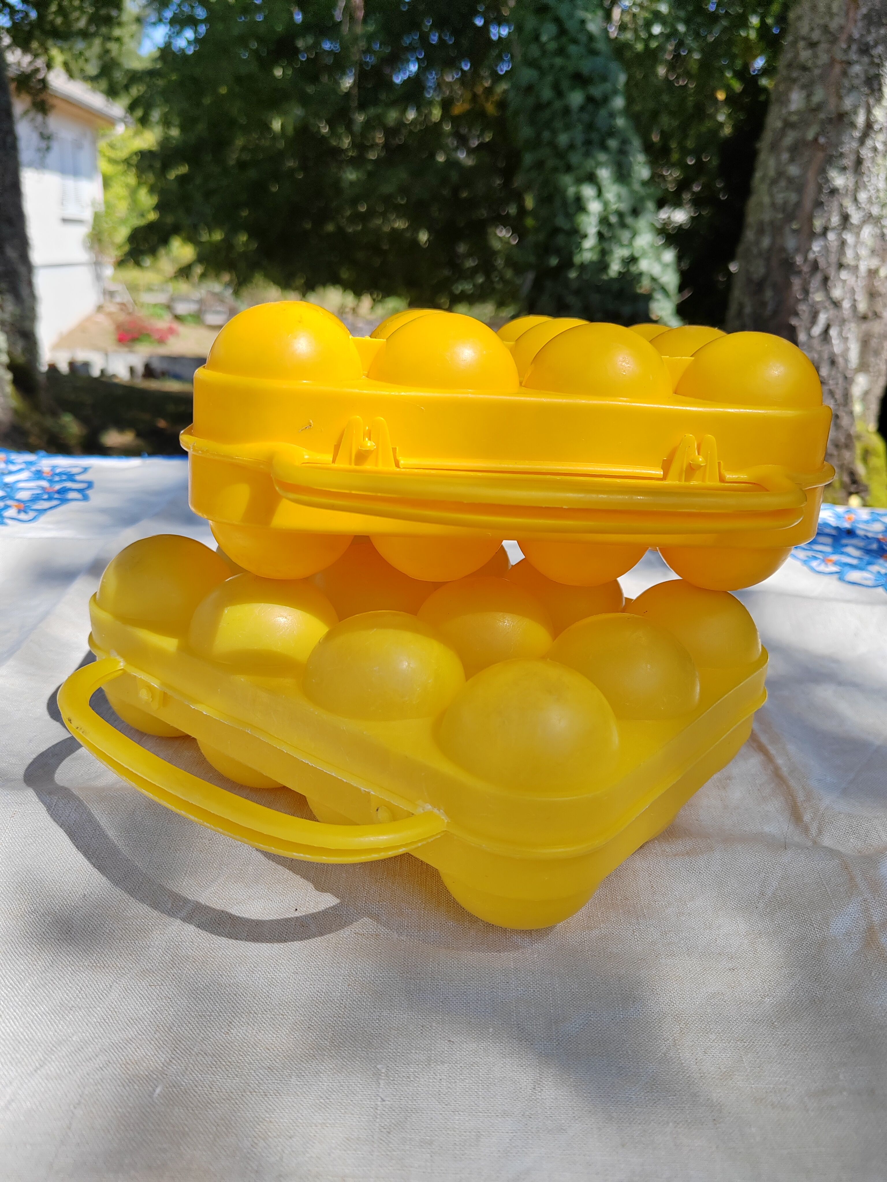 Set of 2 egg cartons 70s 80s