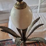 Lampe oeuf d'autruche et ananas style Jansen