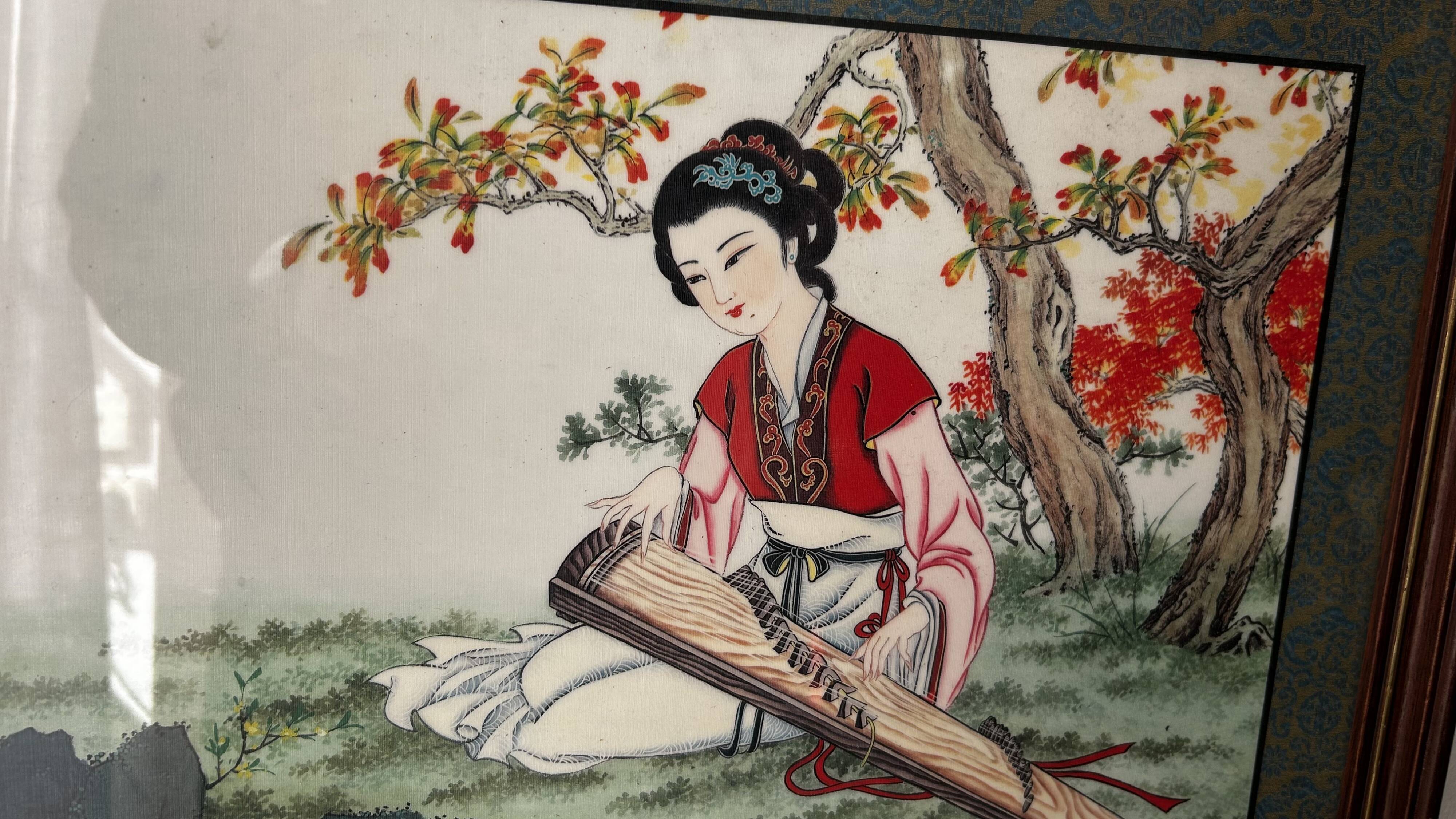 Pairs of Chinese Geisha Wall Panels