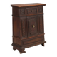 Antique baroque bedside table in walnut, Italy, early 18th century.