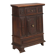 Antique baroque bedside table in walnut, Italy, early 18th century.