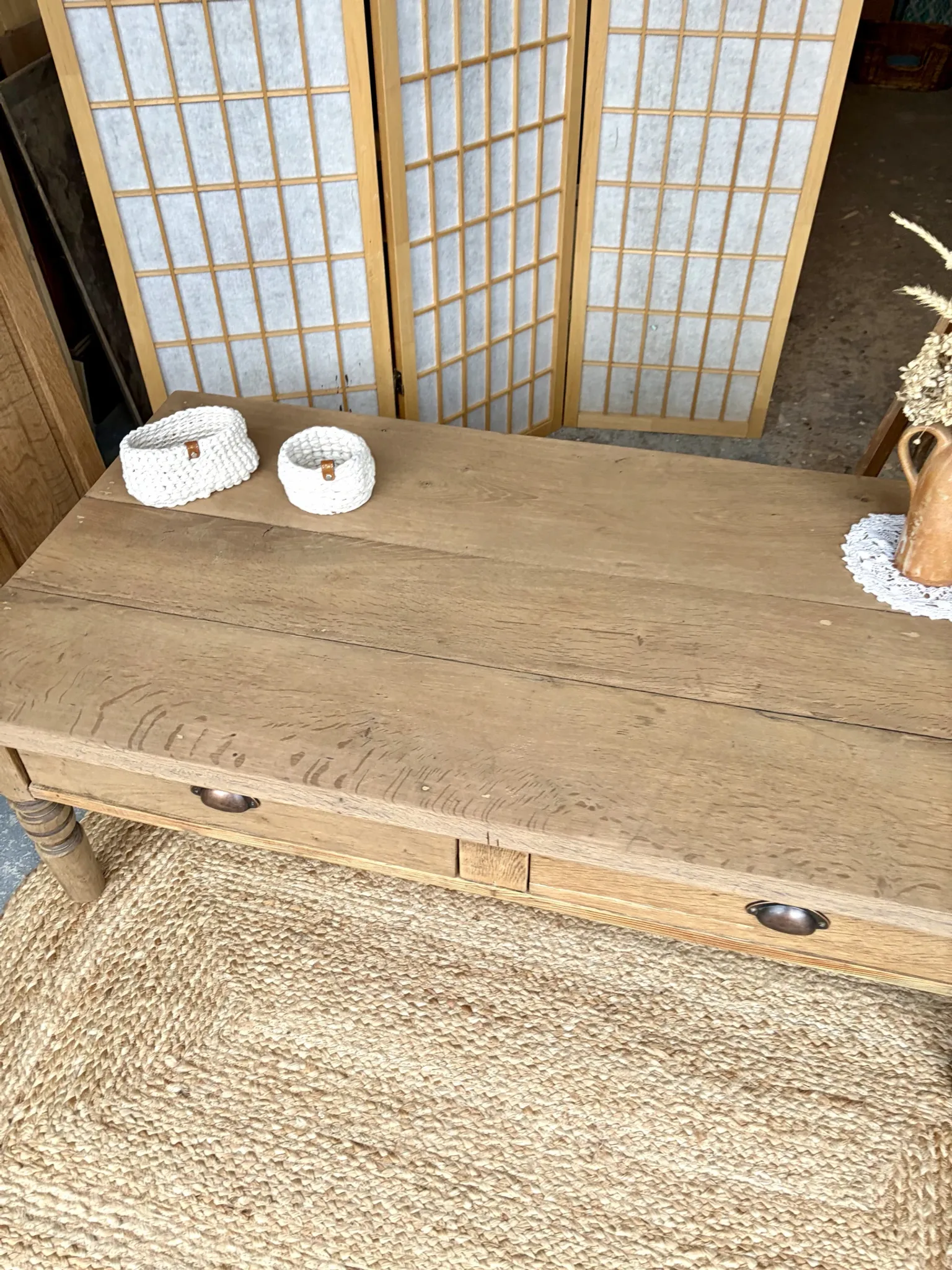 Table basse en chêne 