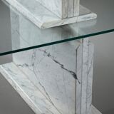 Carrara marble and glass library - 1970