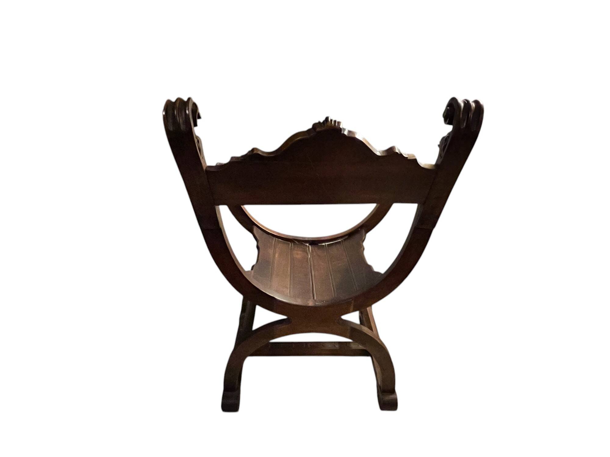 Armchair called Dagobert in carved wood circa 1900