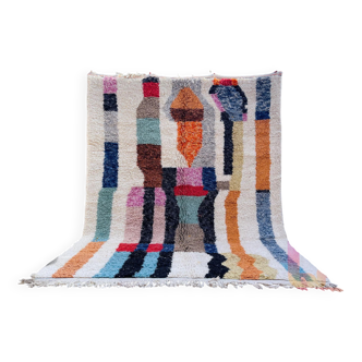 Authentic Moroccan wool rug handwoven, 250x150 cm