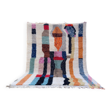 Authentique tapis marocain en laine tissé à la main, 250x150 cm