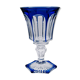 Verre à vin en cristal bleu doublé St-Louis