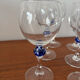 Luminarc wine glass set made in France vintage glass with a ball in