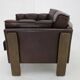 Fauteuil en cuir marron des années 1970, Danemark