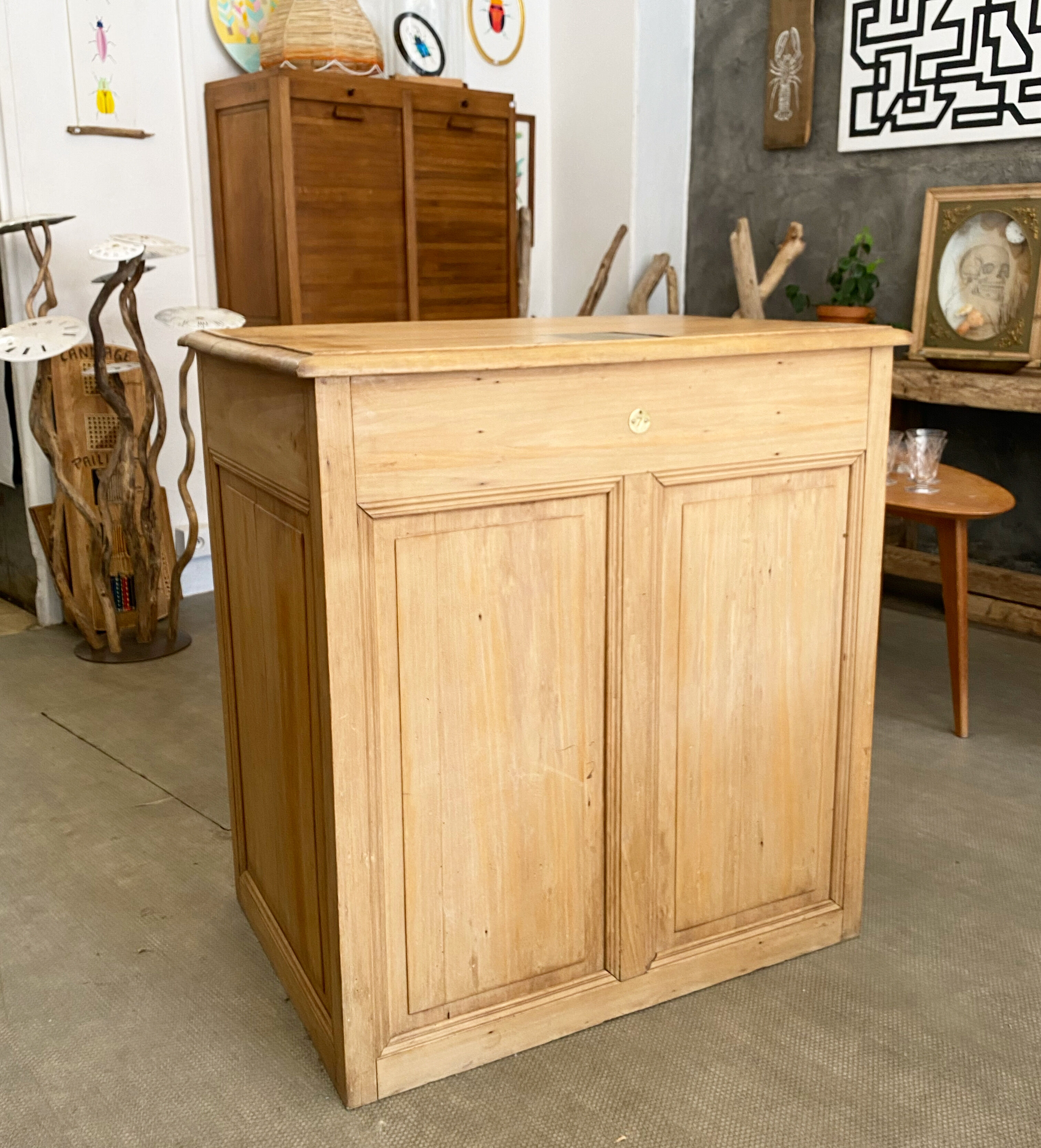 Vintage store checkout counter