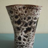 ceramic vase Vallauris fat lava vintage deco glazed ceramic vase 50s