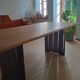 Oak and steel design table