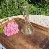 Small old enameled carafe / soliflore