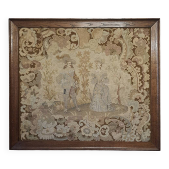 Tapestry in a wooden frame