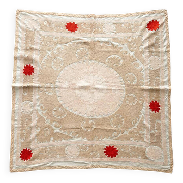 Vintage hand-embroidered tablecloth 143x146 cm