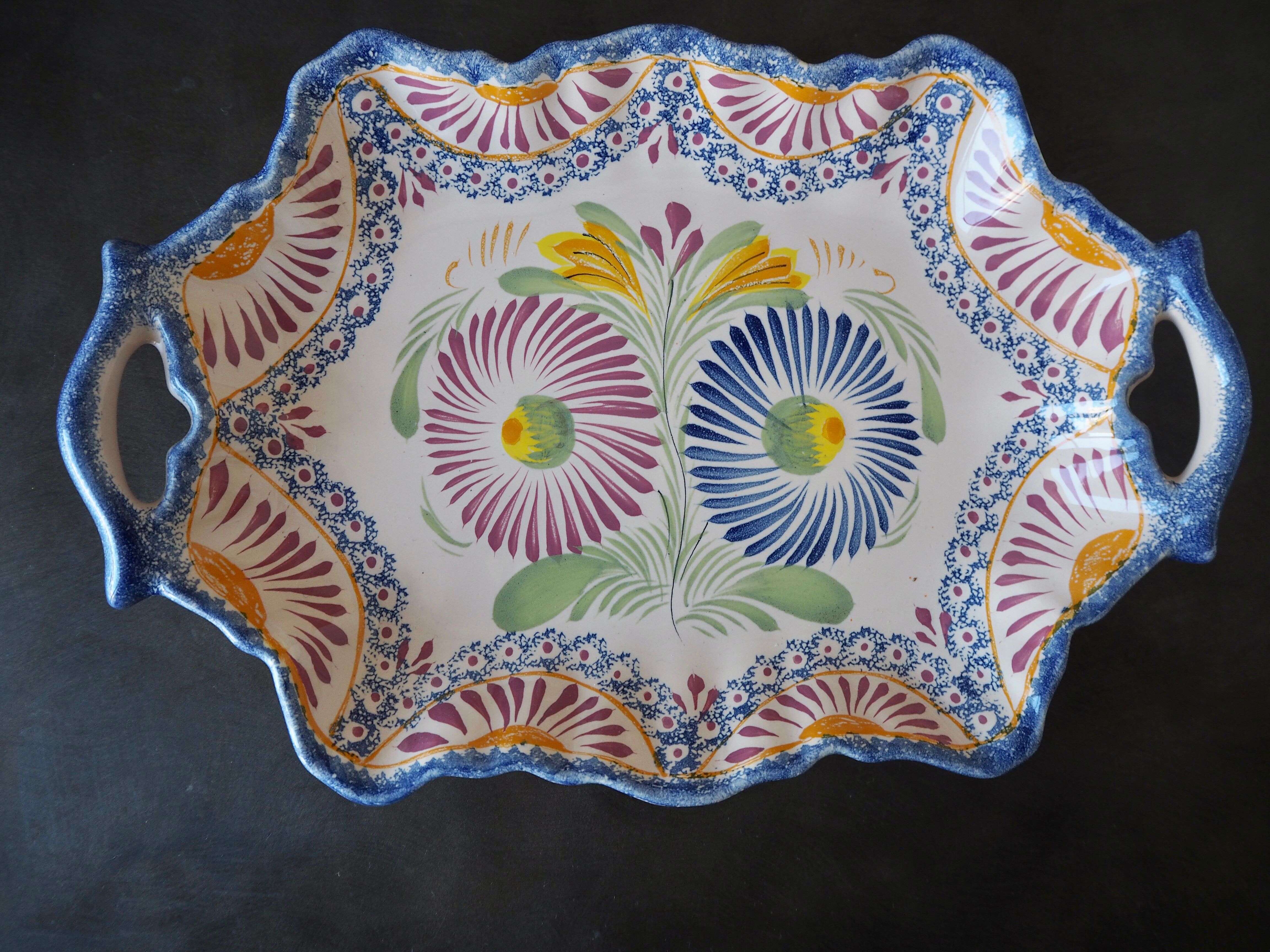 Henriot Quimper handle dish