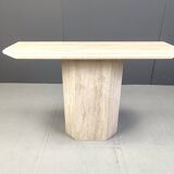 Vintage Travertine Console Table, 1970s