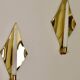 Pair of Swedish brass wall sconces from the mid-century.