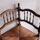 Antique corner chair "fireplace corner" in turned wood and straw.