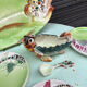 Vintage ceramic service from Vallauris. Fish decor. 1960s.