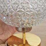 Vintage diamond-cut glass touch lamp