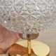 Touch lamp, vintage cut glass, diamond pattern